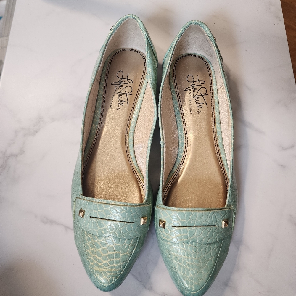 Aqua Textured Flats by Life Stride